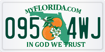 FL license plate 0954WJ