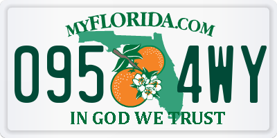 FL license plate 0954WY