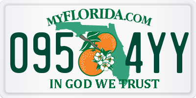 FL license plate 0954YY