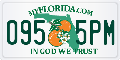 FL license plate 0955PM