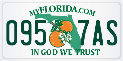 FL license plate 0957AS