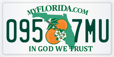 FL license plate 0957MU