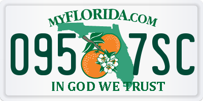 FL license plate 0957SC