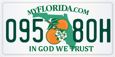FL license plate 0958OH