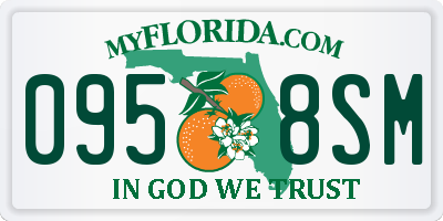 FL license plate 0958SM