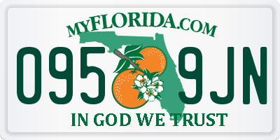 FL license plate 0959JN