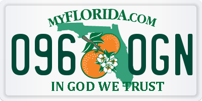 FL license plate 0960GN