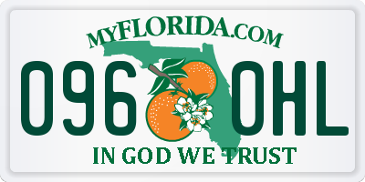 FL license plate 0960HL