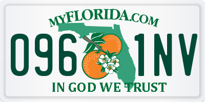 FL license plate 0961NV