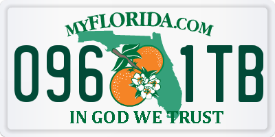 FL license plate 0961TB