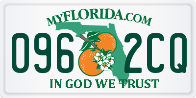 FL license plate 0962CQ
