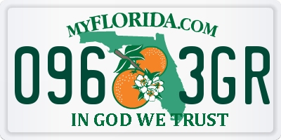 FL license plate 0963GR