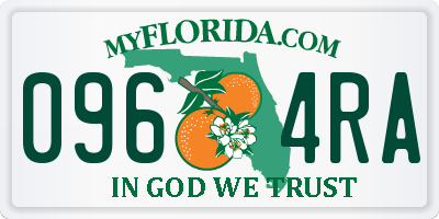FL license plate 0964RA