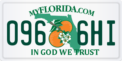 FL license plate 0966HI