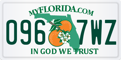 FL license plate 0967WZ