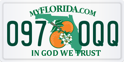 FL license plate 0970QQ