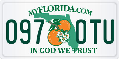 FL license plate 0970TU