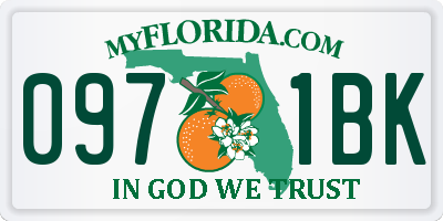 FL license plate 0971BK