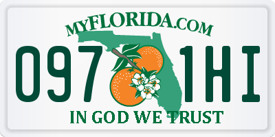 FL license plate 0971HI