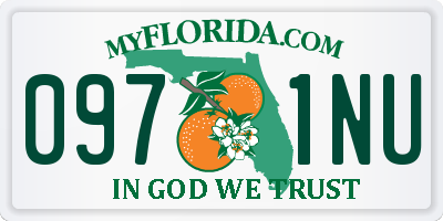 FL license plate 0971NU