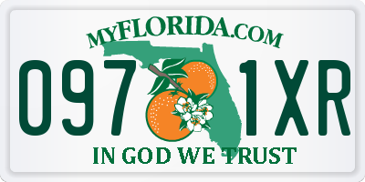 FL license plate 0971XR