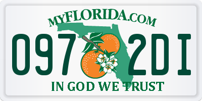 FL license plate 0972DI