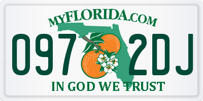 FL license plate 0972DJ