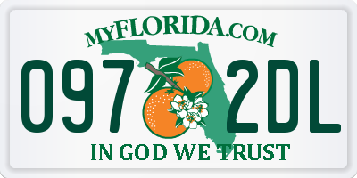FL license plate 0972DL