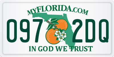 FL license plate 0972DQ