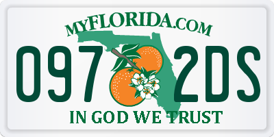 FL license plate 0972DS