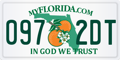 FL license plate 0972DT