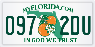 FL license plate 0972DU