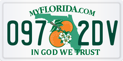 FL license plate 0972DV