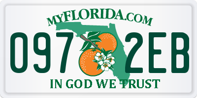 FL license plate 0972EB