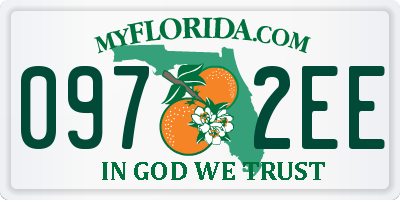FL license plate 0972EE