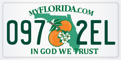 FL license plate 0972EL