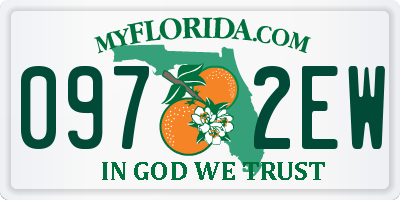 FL license plate 0972EW