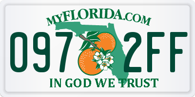 FL license plate 0972FF