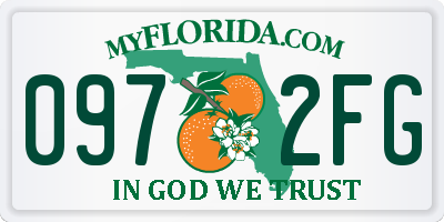 FL license plate 0972FG