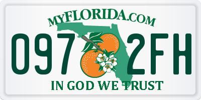 FL license plate 0972FH