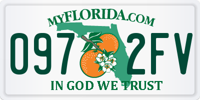 FL license plate 0972FV