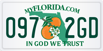 FL license plate 0972GD