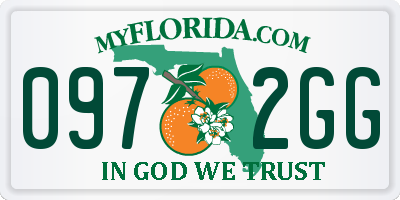 FL license plate 0972GG