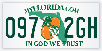 FL license plate 0972GH