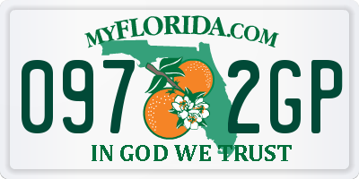 FL license plate 0972GP