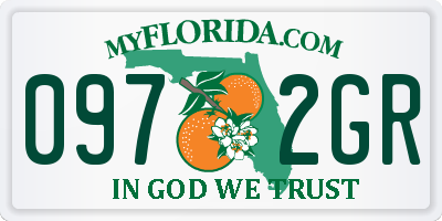 FL license plate 0972GR