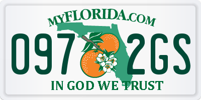 FL license plate 0972GS