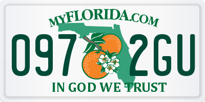 FL license plate 0972GU