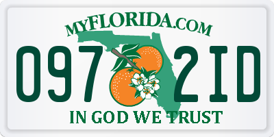 FL license plate 0972ID