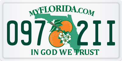 FL license plate 0972II